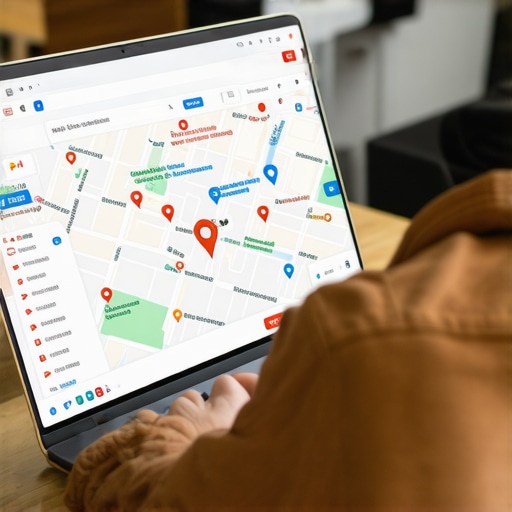 Glendale Business Owner Optimizing Google Maps for Local SEO Business owner working on Google Maps optimization for Glendale local SEO.