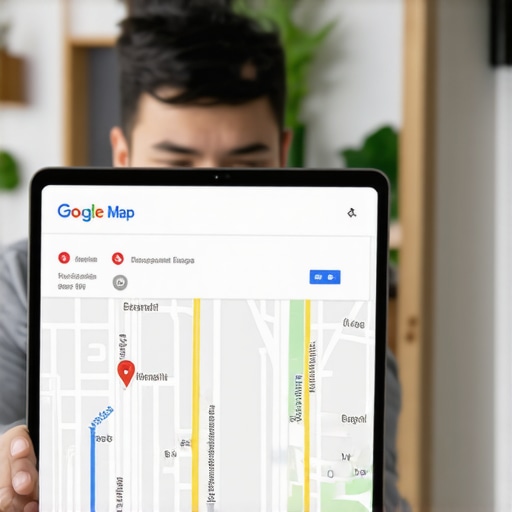 Local business owner working on Google Maps optimization in Glendale