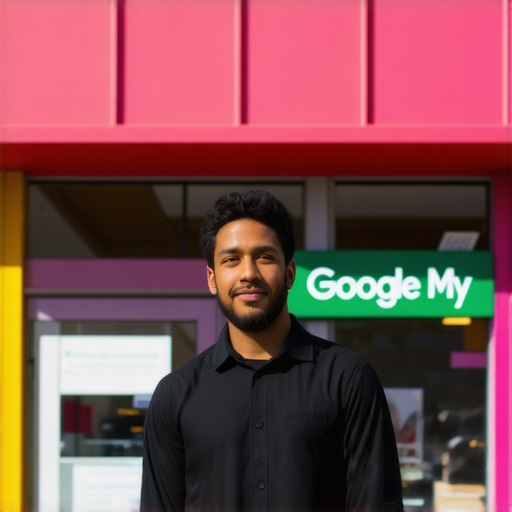 Business owner updating Google My Business profile on a laptop in Glendale