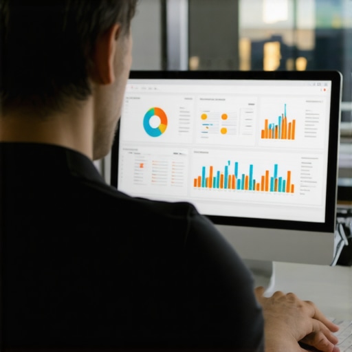 Business owner reviewing local SEO data with Glendale landmarks