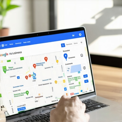 Business owner working on Google My Business profile in Glendale