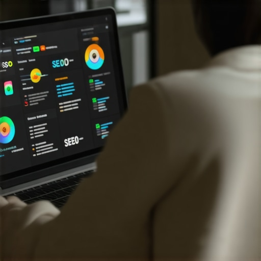 Person reviewing SEO analytics on a laptop, emphasizing ongoing SEO maintenance