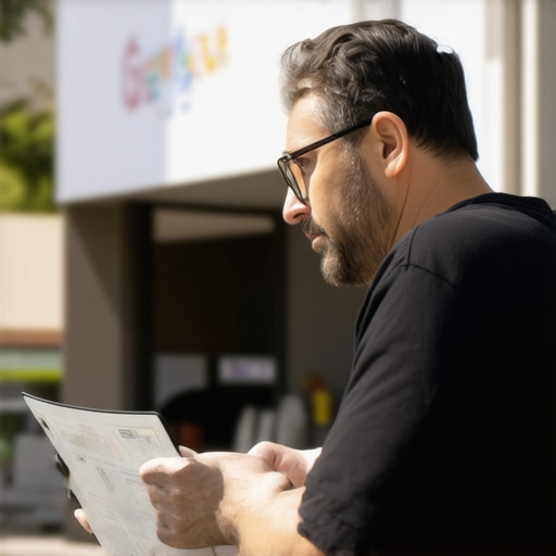 Optimizing Google Maps Profile in Glendale Business owner editing Google My Business profile with Glendale storefront in background