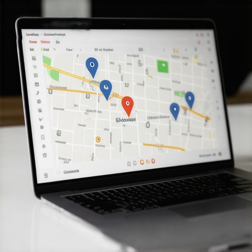 Analytics Dashboard for Glendale Local SEO Laptop screen showing local SEO analytics with Glendale map in background