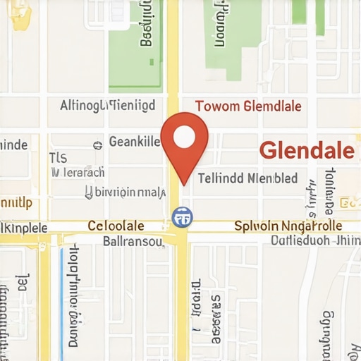 Map of Glendale showcasing optimized Google Maps listings for local businesses