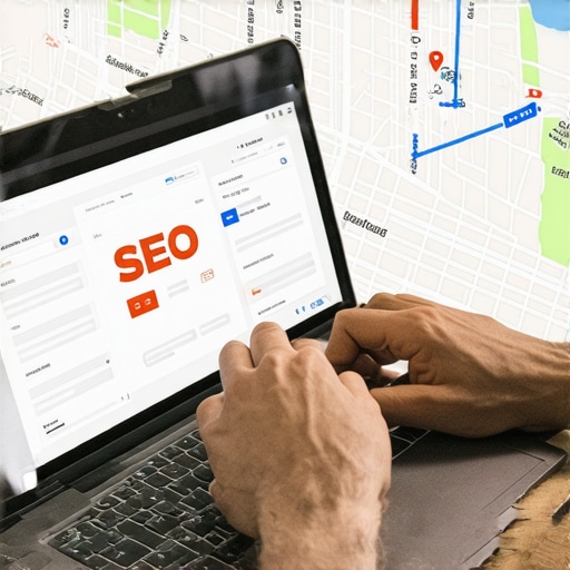 Person analyzing Glendale local SEO performance on laptop