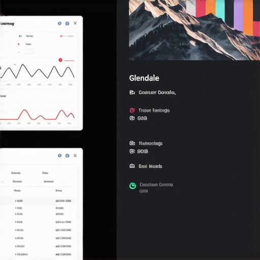Analytics dashboard displaying Glendale SEO rankings and Google My Business insights.