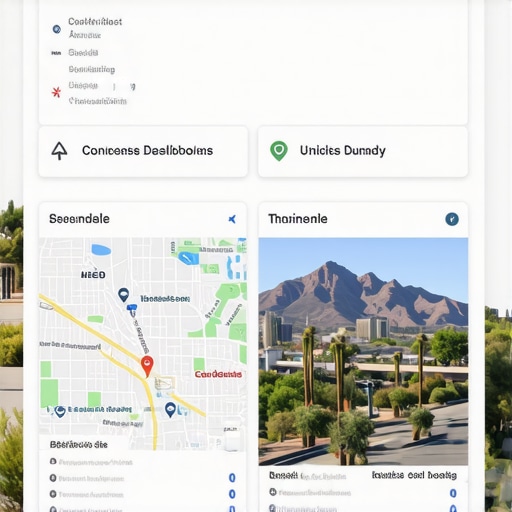Google My Business dashboard with Glendale landmarks