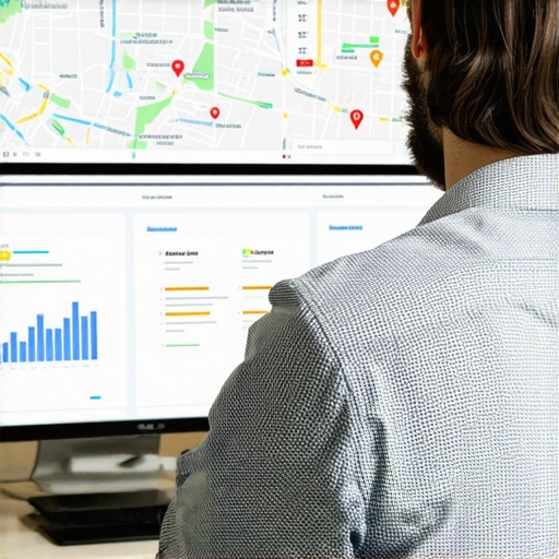 Digital marketer analyzing maps and SEO data for Glendale
