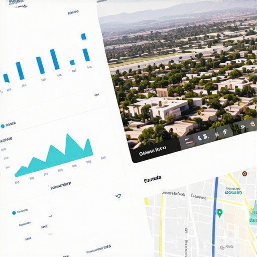 Screenshot of local SEO analytics dashboard with Glendale landmarks
