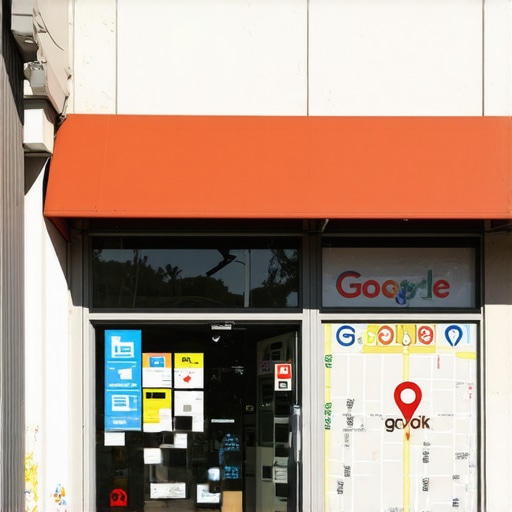 A vibrant Glendale shopfront with Google Maps overlay showing high local search rankings.