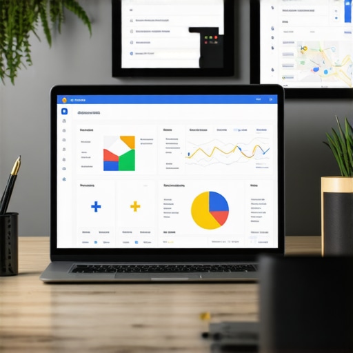 Laptop displaying SEO analytics and Glendale maps strategy